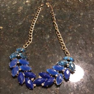 Blue statement necklace
